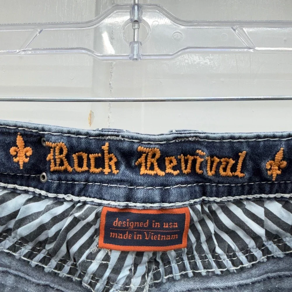 Rock Revival Arisa Womens 28 Thick Stitch Embellished Skinny Denim Jeans